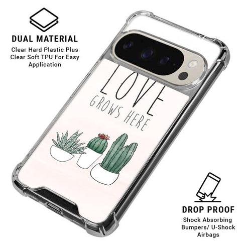 Love Grows Here Pixel 9 Pro XL Clear Case
